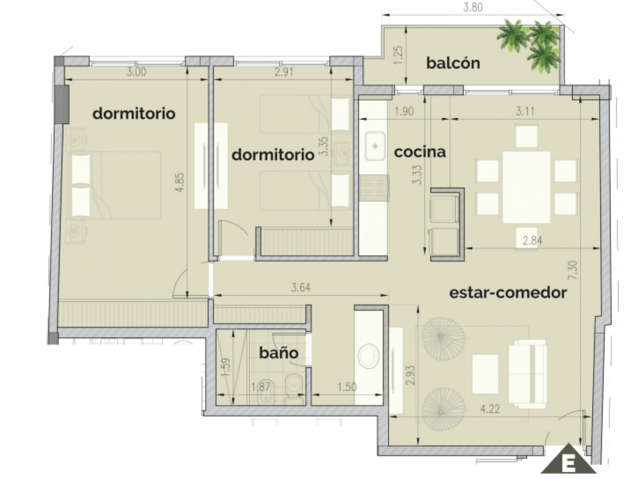 Departamento de 2 dormitorios en calle 20 de Febrero y 12 de Octubre [SER DUEÑO]