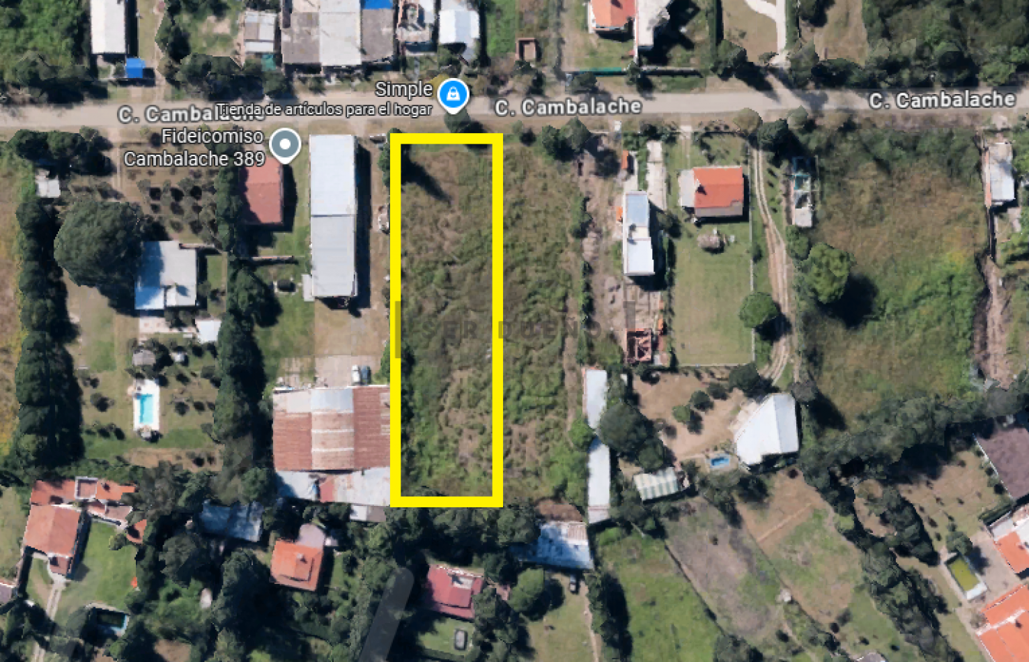 Lote Sobre Calle Cambalache en Barrio Santa Ana de 2342 m2 [SER DUEÑO]